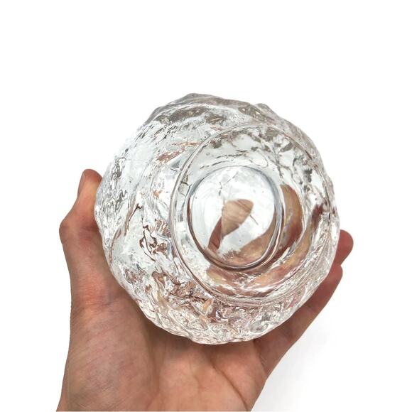ORREFORS KOSTA BODA Crystal Snowball Large Tealight, Set of 2 - Picture 4 of 5